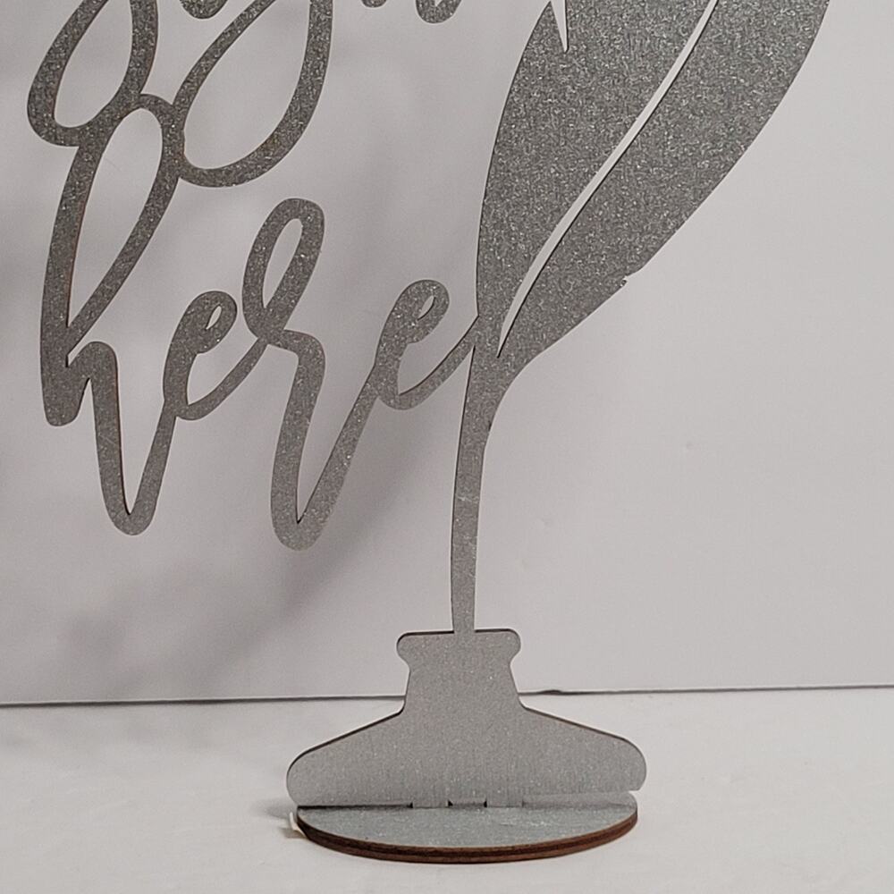 Signature Stand Quill & Ink Sign - Picture 3 of 7